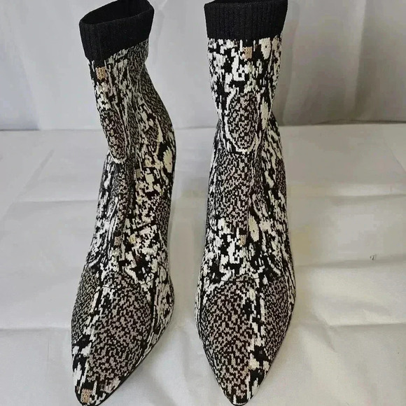 Mia Ankle Boots, McKinney Beige Multi  Sock  Boot - Picture 9 of 13